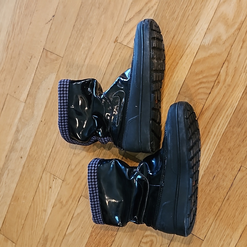 Nike ACG Black Winter Snow Rain Boots patent leather